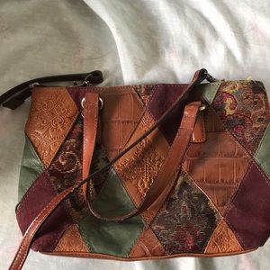 Fossil multicolor patched handbag